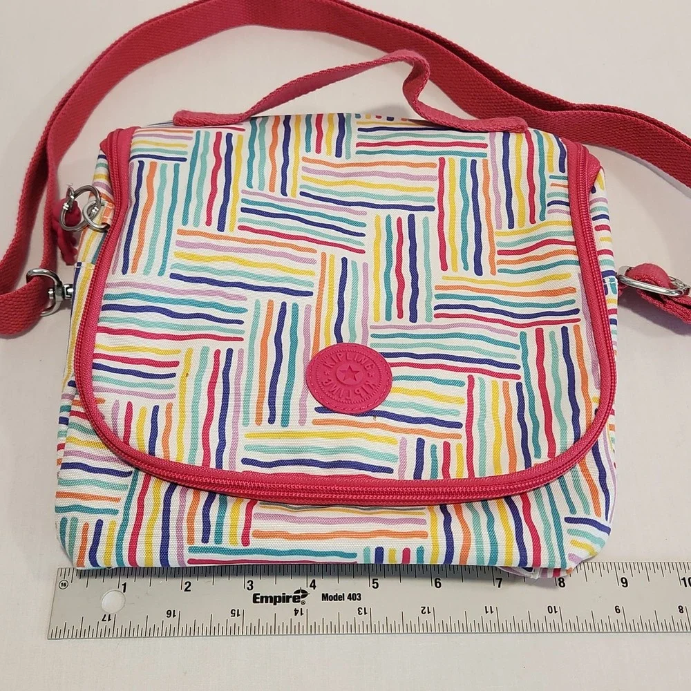 Kipling Kichirou Insulated Crossbody With Handle Lunch Bag Multicolor Stripes‎